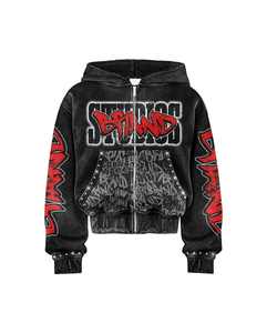 ชุดวอร์มโอเวอร์ไซส์ผ้าฝ้ายเทอร์รี่ซักได้สำหรับผู้ชายชุดวิ่งแบบมีฮู้ดกางเกงขาสั้นผ้า100% ออกแบบได้ตามต้องการ - Product Image 5