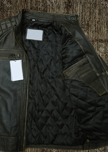 Veste en cuir élégante de haute qualité pour hommes nouveau design décontracté avec tissu en toile enduite de haute qualité pour la vente en ligne - Product Image 6