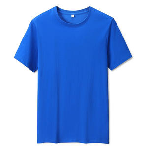 Camiseta de Manga Corta con Cuello Redondo, 100% Algodón, Color Sólido, Teñida, para Hombre y Mujer, Verano, Personalizable OEM - Product Image 3