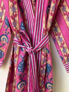 ชุดคลุมใส่อยู่บ้านสำหรับผู้ชายชุดคลุมอาบน้ำลายดอกไม้ทำจากผ้าฝ้ายแท้เป็นของขวัญสำหรับแขกใส่ในบ้านทุกวันของขวัญสำหรับเพื่อนเจ้าสาว - Product Image 2