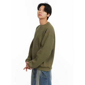 เสื้อสเวตเตอร์ผ้าฝ้าย100% ผู้ชายผ้าคอตตอนเนื้อนุ่มระบายอากาศได้ดีเป็นมิตรกับสิ่งแวดล้อมดีไซน์โดดเด่นพร้อมโลโก้เฉพาะบุคคล - Product Image 3