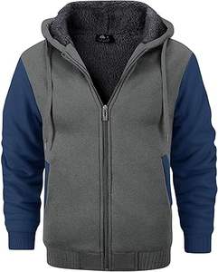 Sudaderas Casuales de Invierno para Hombre, Color Sólido, Poliéster/Algodón, Felpa, Corte Regular con Diseño de Bolsillo, Ecológicas, de Secado Rápido y Transpirables - Product Image 2