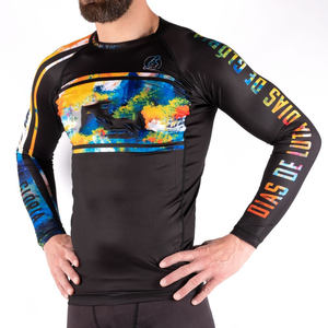 Vêtements de protection solaire unisexe pour hommes et femmes, imprimé en polyester 100%, séchage rapide, anti-uv, BJJ - Product Image 4