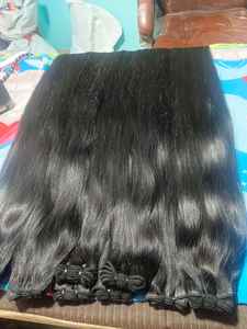 Perruque ondulée naturelle pour femmes, cuticule vierge indienne crue alignée sans colle pour Genius Weft Fumi Lace Human Hair - Product Image 3