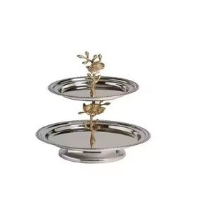 Customizable Unique Design Metal Iron Gold Plated <b>Cake</b> <b>Stand</b> <b>Set</b> of 3 or Dessert Display <b>Stand</b> for Parties - Product Image 6