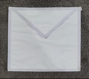 Tablier maçonnique blanc en coton pour membre maçonnique avec fermeture à cordon, type de tissu : coton, taille : 14 x 16 pouces - Product Image 4