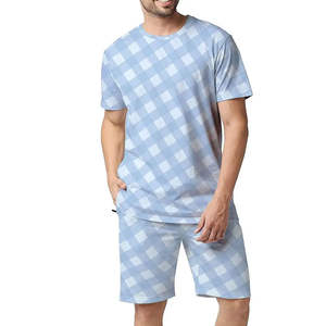 Ensemble T-shirt et short en gros pour hommes, tenues décontractées pour hommes, ensemble double pour hommes, vêtements d'été 2025, ensemble de shorts en coton pour hommes, OEM - Product Image 1