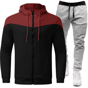Sudadera informal de algodón, traje, sudaderas para hombre, sudaderas tricolor diarias, sudaderas con capucha de alta calidad 2025, chándal deportivo de invierno, traje para correr - Product Image 4