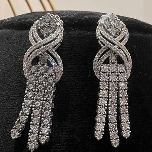 Ensemble de collier élégant en or 14 carats avec diamants naturels taille brillant certifiés IDGIL, collection de bijoux de luxe pour femmes - Product Image 4