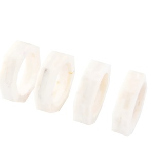 Anneaux de serviette en résine contemporains pour la décoration de table à la maison et pour les fêtes, porte-serviettes élégants - Product Image 3