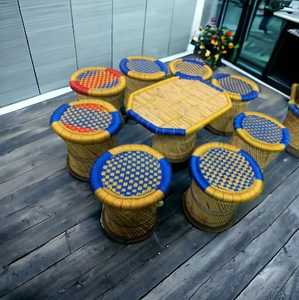 Conjunto otomano de silla de ratán de bambú Natural antiguo elegante, muebles de restaurante para uso en Hotel, hogar y oficina - Product Image 2