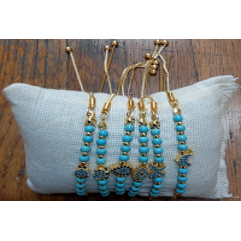 Pulseras de Macramé con Cuentas y Protección Contra el Mal de Ojo, Joyería Resistente al Deslustre con Gemas y Piedras - Product Image 1