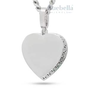 Personalizado de alta calidad de plata esterlina rojo corazón collar mujeres moda Hip Hop estilo chapado en oro Moissanite piedra colgante encantos - Product Image 5