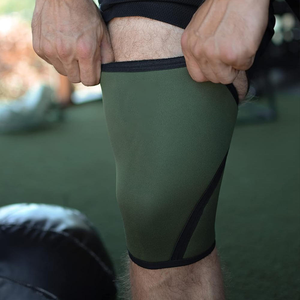 Manchon de genou pour l'hiver 7 mm, en nylon élasthanne épaissi, durable, respirant, anti-UV, séchage rapide, pour l'haltérophilie - Product Image 4