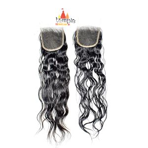 Extensions de cheveux humains naturels de qualité supérieure, couleur naturelle, vague profonde, traitement bon marché, 100% naturel, vietnamien, fermeture 4*4 HD - Product Image 1