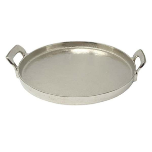 Ensemble de 2 plats de service en aluminium de style moderne pour aliments et fruits, plats en métal décoratifs modernes pour la maison, l'hôtel, le restaurant et la restauration - Product Image 2