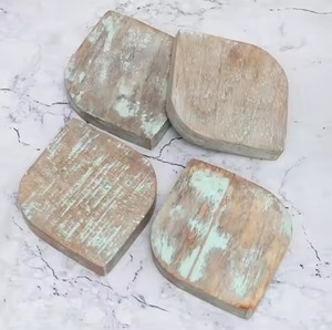 Elegant <b>Wooden</b> Coasters <b>Set</b> Luxury Natural Cup Mats for Dining Table Coffee <b>Tea</b> Beer Home Kitchen Rustic Modern Drink Coasters - Product Image 5