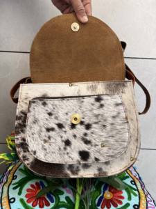 Hot Selling Cowhide Fur Leather <b>Handbag</b> with Fringe Letter and <b>Tassel</b> Decoration New Design Western Style <b>Handbags</b> for Women - Product Image 5