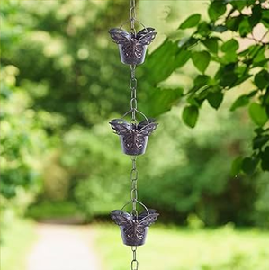 Fabricant Exportateur Personnalisé Cuivre Acier Inoxydable Chaîne de Pluie Gouttière Descente Métal Décoratif Fleur de Lotus Ornements de Jardin - Product Image 5