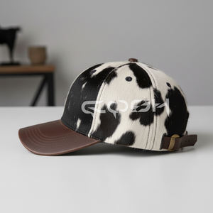 Premium Quality Hair On Cowhide Leather Baseball <b>Cap</b> - Product Image 3