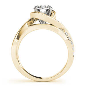 Bague de fiançailles solitaire en or jaune 18 carats avec diamant de 0,13 ct, collection de bagues élégantes en diamant - Product Image 1