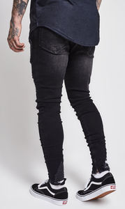 Nuevo verano Denim bordado estampado raya diseño de moda hombres Jeans 2024 venta al por mayor OEM personalizado marca de alta calidad rasgada - Product Image 6