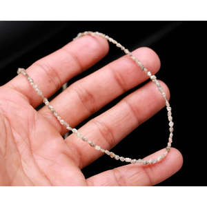 Perles de diamant naturel champagne 2,5-4 mm, pépites brutes non taillées, brins de 16 pouces pour la fabrication de bijoux - Product Image 3