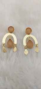 Boucles d'oreilles en laiton lourd de style punk fait à la main ensemble imitation rhodium placage femmes design personnalisable produit en vrac de mode - Product Image 2