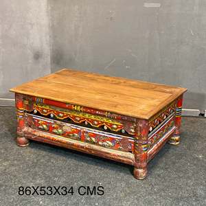 Mesa de Centro de Madera Resistente con Diseño Rústico Estilo Granja, Madera MDF para Sala de Estar, Oficina en Casa, Muebles con Espacio de Almacenamiento - Product Image 5