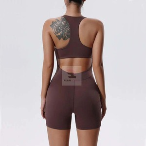 จั๊มสูทแขนกุดสำหรับเล่นกีฬาโยคะฟิตเนส - Product Image 2