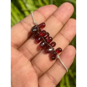 Pulsera de Plata 925 con Forma de Corazón, con Perlas de Agua Dulce, Circonitas, Diamantes y Granates, Cadena con Cuentas, Regalo Religioso de Moda para Compromiso - Product Image 1
