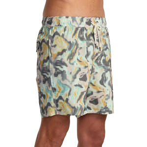 Shorts pour hommes de haute qualité, en tissu de toile imprimé numérique personnalisé, respirant, écologique, à la mode, avec taille élastique, fabriqués en usine, décontractés - Product Image 3