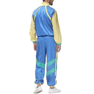 Ensemble de survêtements et jogging deux pièces en nylon et polyester personnalisés avec bloc de couleurs ensembles de survêtements coupe-vent de sport pour hommes - Product Image 5
