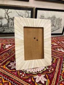 MUGHALCRAFTS Customized Natural <b>Wood</b> <b>Picture</b> <b>Frame</b> Bone Inlay Decorative <b>Frame</b> with Customized Logo for Home Use - Product Image 3