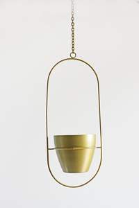 Jardinières suspendues en fer chromé faites à la main, design moderne, pour usage intérieur/extérieur, décoration murale et pots de fleurs - Product Image 4