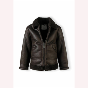 Veste en cuir pour enfants à la mode Garçons Filles Vêtements d'extérieur confortables Vestes élégantes Vente en gros Logo & Design personnalisés - Product Image 1