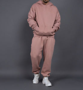 Nouvelle mode Pure Color 400 Gsm Sportswear 60% coton 40% Polyester pantalons de survêtement et unisexe Baggy Hoodies ensembles Jogging survêtement - Product Image 2