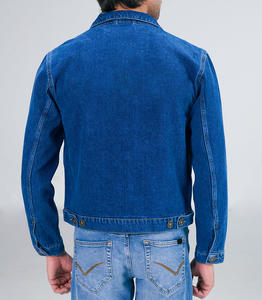 High Quality Solid Color Plus Size Casual Stylish Jeans Jackets Coats Men's Denim Jacket Wholesale Price - Product Image 5