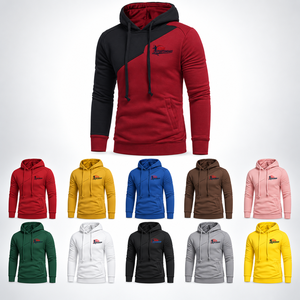 Sweat-shirts d'hiver pour hommes de bonne qualité, 100% coton molletonné, couleur unie, impression sérigraphique, design avec poche, vente en gros - Product Image 6