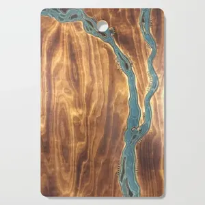 เขียงไม้ไผ่รักษ์โลกดีไซน์พิมพ์ลายมหาสมุทรเคลือบทนทานใช้ในครัวทุกวัน - Product Image 3