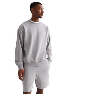 Nouveau sweat-shirt pour homme en coton ample à col rond, logo personnalisé, écologique, respirant, anti-rides, pour l'hiver - Product Image 1