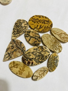 หิน psilomelane แบบแบนหินอัญมณีคริสตัลขัดเงาหินอัญมณีบำบัดแบบหลวมขนาดปรับแต่งได้ - Product Image 2