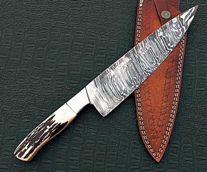 Meilleure vente de couteau de chef de cuisine en acier damas avec logo personnalisé léger et au tarif de gros - Product Image 6