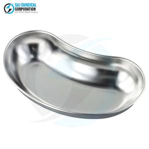 Plato de riñón de acero inoxidable Soporte de instrumento quirúrgico manual con diseño curvo Durable Reutilizable para uso en cirugía general - Product Image 1