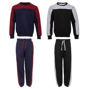 Prix de gros unisexe ensembles broderie Patchwork sweat sans sweat à capuche fermeture éclair survêtement survêtement pour hommes 2025 - Product Image 1