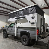 Camping-car compact POP-UP en aluminium léger pour camion 4x4 avec design escamotable, étanche, capacité de charge de 1 tonne, capacité pour 3 personnes