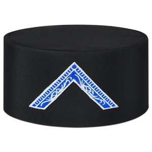 Parche Bordado a Máquina con Corona de la Logia Azul de California, Estilo Past Master, Negro y Dorado, con Dos Trenzas y Cinturón Ajustable - Product Image 5