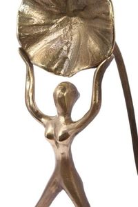 Parfait comme objet de cadeau de collection ou pièce maîtresse de décoration pour la maison cette sculpture de lys en laiton - Product Image 3