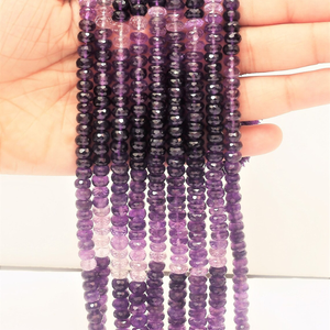 Cuentas de Amatista Natural de Calidad Superior, Forma Redonda Facetada, 5-7 mm, Calidad AAA, Cuentas de Piedras Preciosas de Amatista Púrpura Cortadas a Mano - Product Image 6