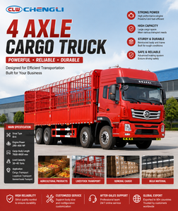 รถบรรทุกพื้นเรียบอเนกประสงค์ Clw 8x4 สำหรับขนส่งสินค้าอุตสาหกรรมและก่อสร้าง ราคาโรงงาน - Product Image 1